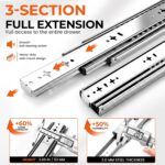Pair of Galvanised Steel Drawer Slides