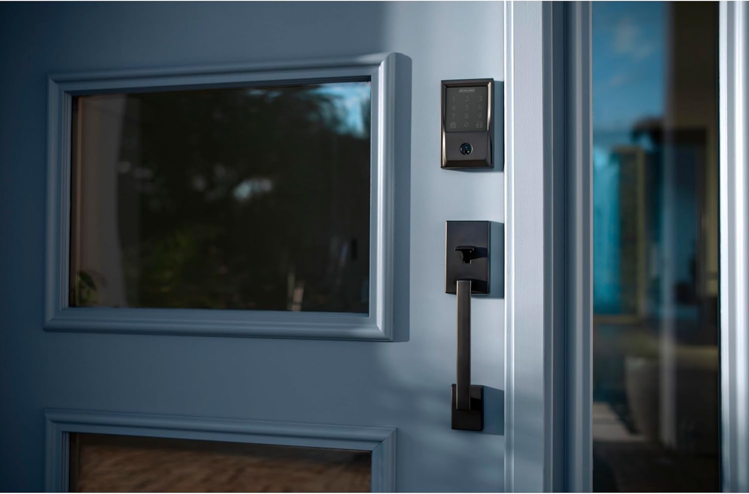 Black Touchscreen Keypad Deadbolt