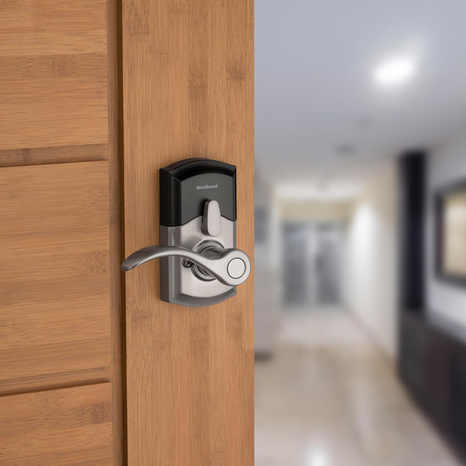 Keypad Entry Lever Lock, Satin Nickel