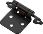 4-Pack Matte Black Cabinet Hinges