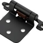 4-Pack Matte Black Cabinet Hinges