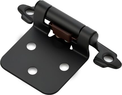 4-Pack Matte Black Cabinet Hinges