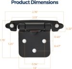 4-Pack Matte Black Cabinet Hinges