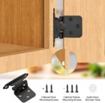 4-Pack Matte Black Cabinet Hinges