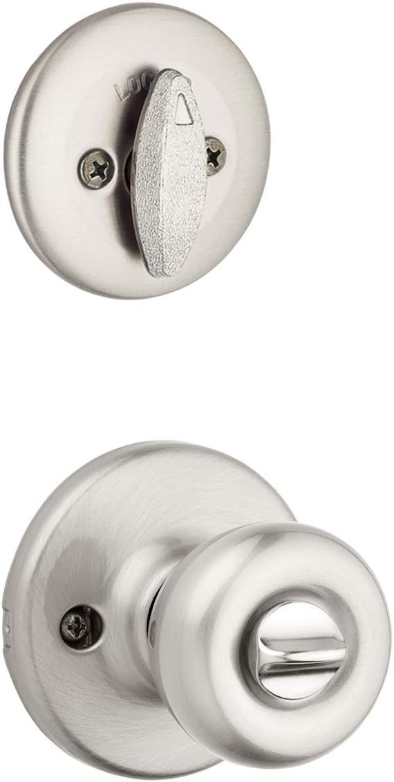 Satin Nickel Deadbolt and Knob Combo