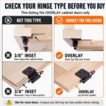 50-Pack Self-Closing Cabinet Hinges