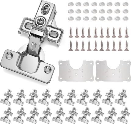 24-Pack Self-Closing Cabinet Hinges