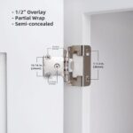 50-Pack Self-Closing Semi-Wrap Hinges