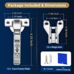 12-Pack Soft Close Cabinet Hinges