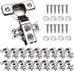 20-Pack Half Overlay Cabinet Door Hinges