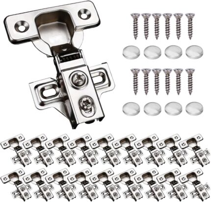 20-Pack Half Overlay Cabinet Door Hinges