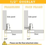 20-Pack Half Overlay Cabinet Door Hinges