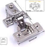 20-Pack Half Overlay Cabinet Door Hinges
