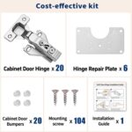 20-Pack Soft Close Cabinet Hinges